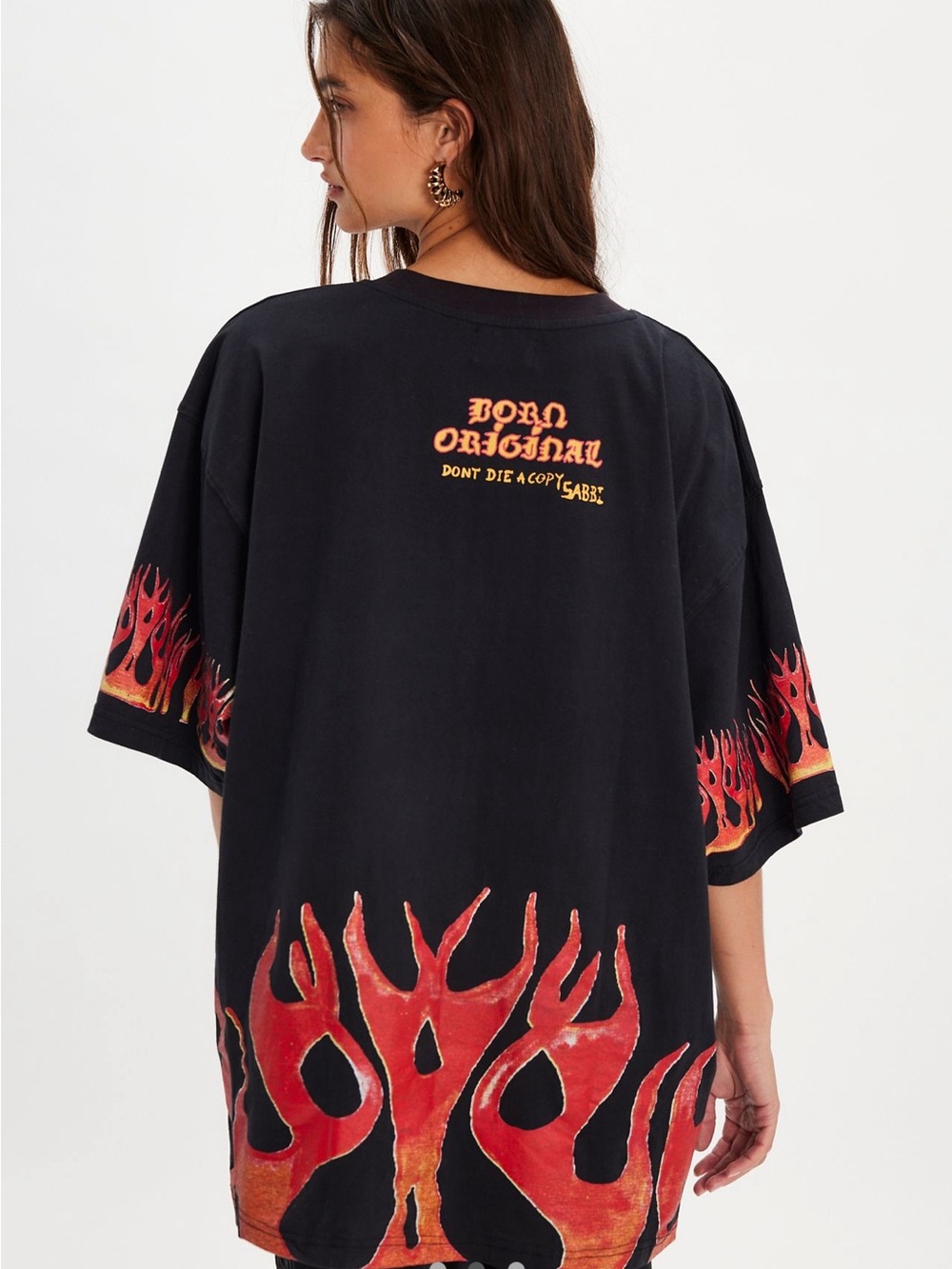 Free People X Sabbi Flame Oversized Graphic Tee - Picture 2 of 5